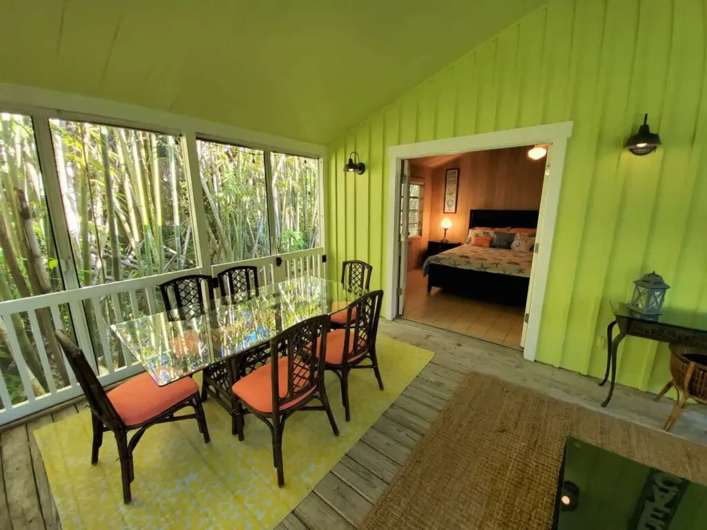 Dining area by the porch