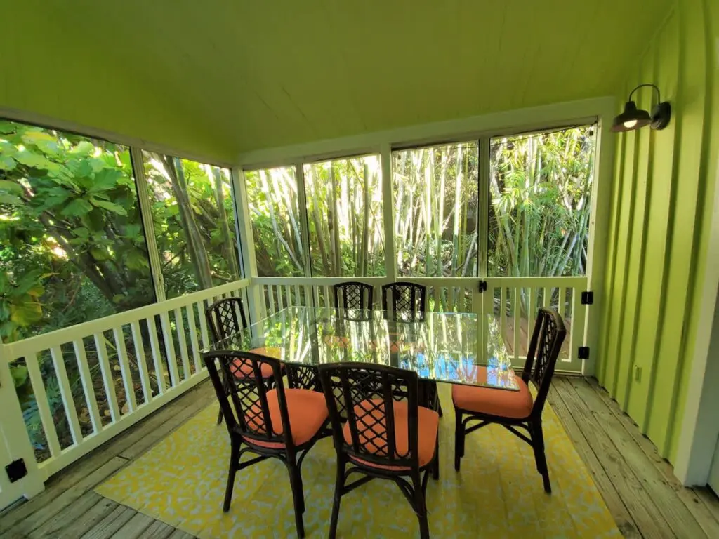 Dining area by the porch